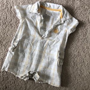 Koala Baby Plaid One Piece with Pockets